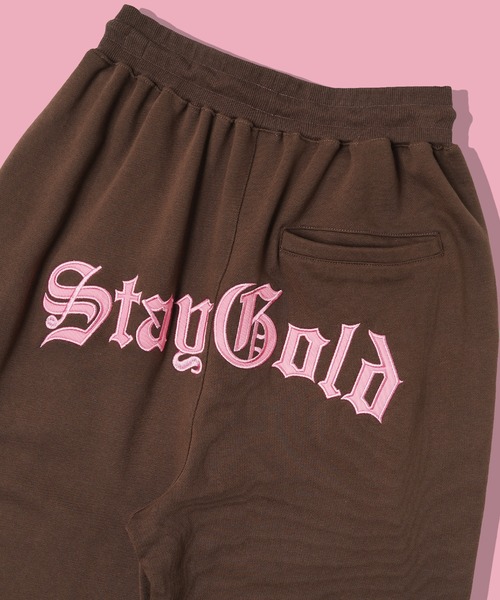 STAY GOLD（ステイゴールド）の「【STAYGOLD】バックロゴ スウェットパンツ / 【セットアップ対応】綿100% 裏毛 イージーパンツ（スウェットパンツ・メンズ・ブラック/アイボリー/アッシュ/グリーン/ブラウン・M/L）」の5枚目の写真
