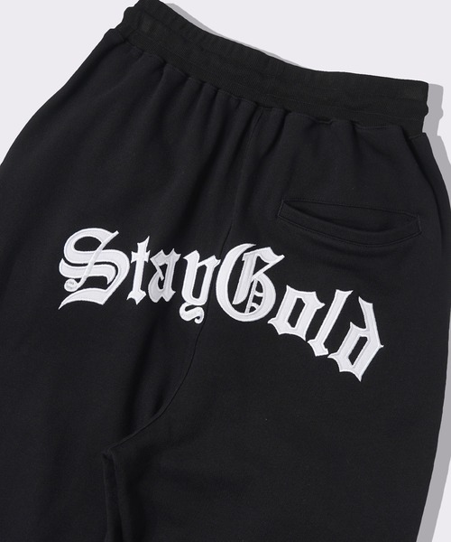 STAY GOLD（ステイゴールド）の「【STAYGOLD】バックロゴ スウェットパンツ / 【セットアップ対応】綿100% 裏毛 イージーパンツ（スウェットパンツ・メンズ・ブラック/アイボリー/アッシュ/グリーン/ブラウン・M/L）」の3枚目の写真