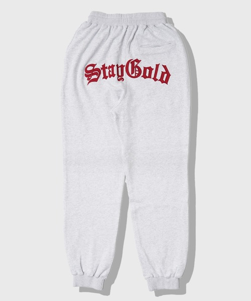 STAY GOLD（ステイゴールド）の「【STAYGOLD】バックロゴ スウェットパンツ / 【セットアップ対応】綿100% 裏毛 イージーパンツ（スウェットパンツ・メンズ・ブラック/アイボリー/アッシュ/グリーン/ブラウン・M/L）」の7枚目の写真