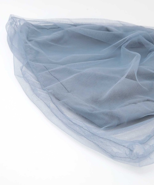 titivate（ティティベイト）の「チュールレイヤードトートバッグ（トートバッグ・レディース・ブルー/チャコール/オフホワイト/ブラック・FREE）」の5枚目の写真