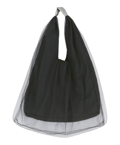 titivate（ティティベイト）の「チュールレイヤードトートバッグ（トートバッグ・レディース・ブルー/チャコール/オフホワイト/ブラック・FREE）」の9枚目の写真