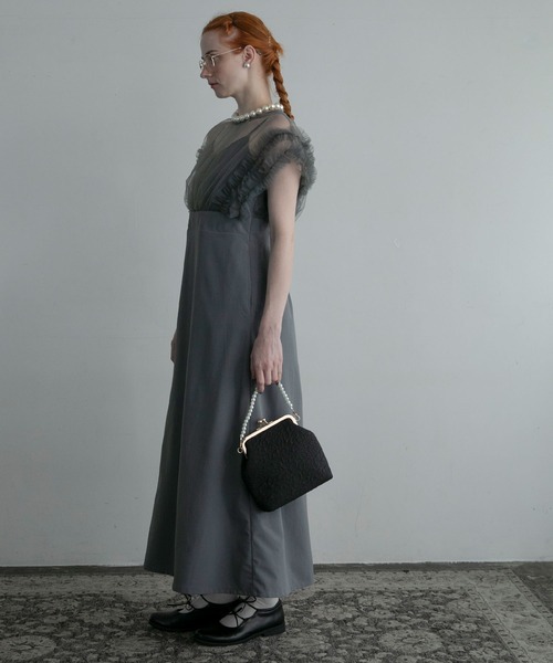 セール】【BONLECILL noir】2wayがま口パールハンドル