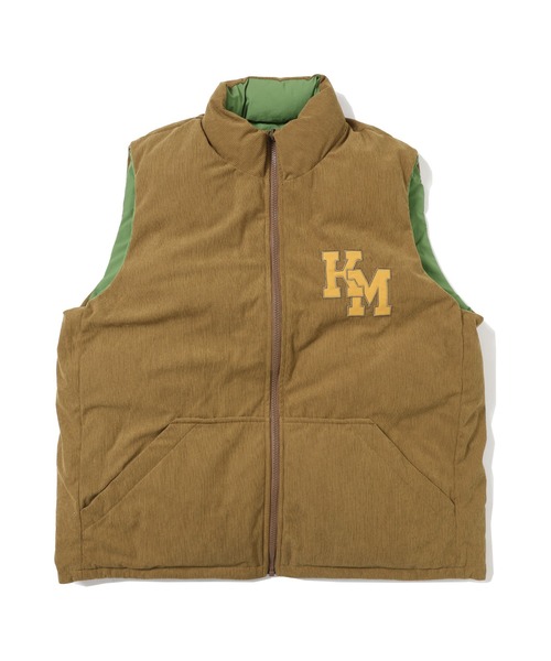 KRIFF MAYER（クリフメイヤー）の「ひっくり中綿ベスト（ベスト・メンズ・キャメル/サンドベージュ/ブラック・MEDIUM/LARGE/X-LARGE）」の3枚目の写真