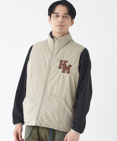 KRIFF MAYER（クリフメイヤー）の「ひっくり中綿ベスト（ベスト・メンズ・キャメル/サンドベージュ/ブラック・MEDIUM/LARGE/X-LARGE）」の4枚目の写真