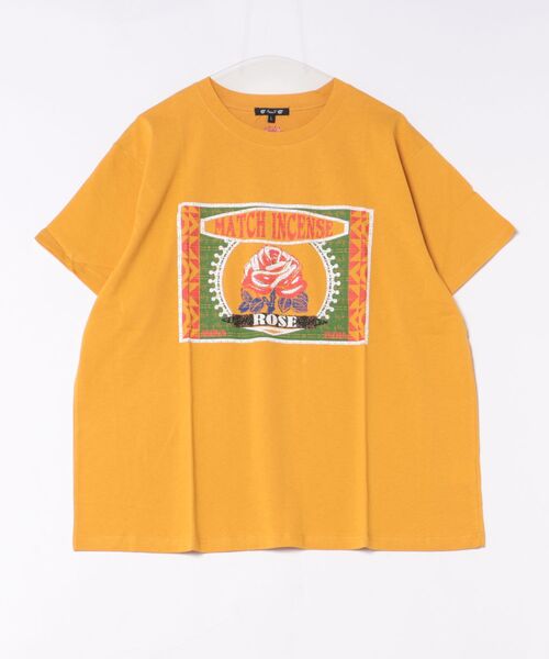 チャイハネ(チャイハネ)の「【チャイハネ】マッチ香プリントTシャツL(Tシャツ/カットソー・メンズ・ブラック/カーキ/オフホワイト/ブラウン/グリーン/レッド/ネイビー/ホワイト/オレンジ/ブルー系その他/ライトベージュ/レッド系その他/グレー/マスタード/ブルー・L)」の12枚目の写真
