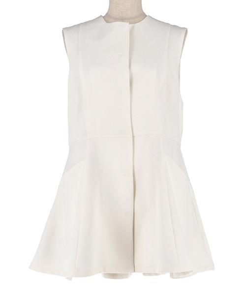 coca(coca)(コカ)の「セットアップ対応 ペプラムベストジャケット(ベスト・レディース・アイボリー/ブラック・M/L)」の14枚目の写真