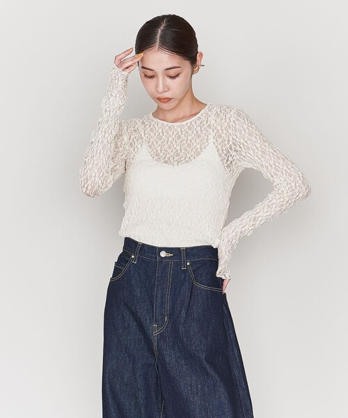 ASTRAET（アストラット）の「＜ASTRAET＞レース クルーネック ロング