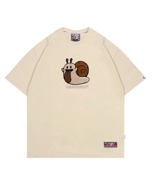 GRAF&WU(グラフアンドユー)の「『GRAF&WU/グラフアンドウー』キャラクターシリーズTEE 【CN】(Tシャツ/カットソー・レディース・ホワイト/ライトグリーン/ピンク/アイボリー/チャコール・XL)」の3枚目の写真