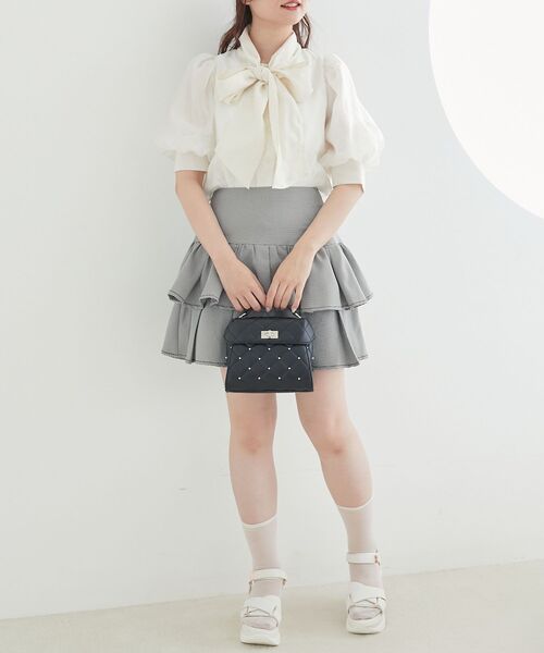 MAJESTIC LEGON(マジェスティックレゴン)の「ティアードフリルミニスカパン(その他パンツ・レディース・ブラック系その他/ホワイト系その他/ブラウン系その他2/ブラック/アイボリー/グレー系その他・MEDIUM)」の12枚目の写真