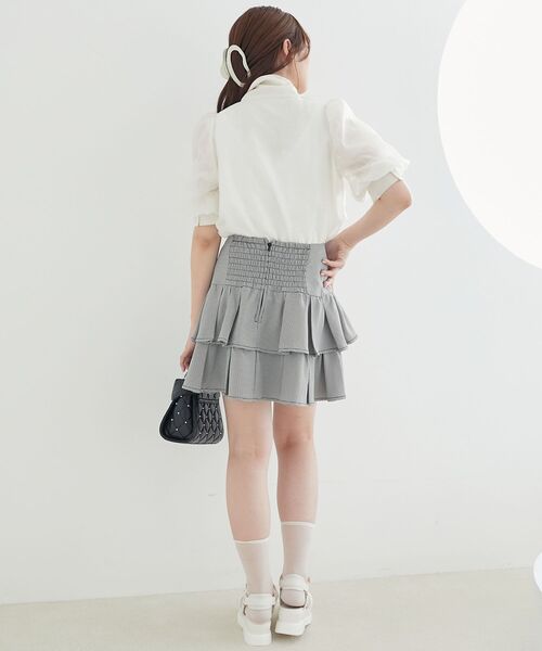 MAJESTIC LEGON(マジェスティックレゴン)の「ティアードフリルミニスカパン(その他パンツ・レディース・ブラック系その他/ホワイト系その他/ブラウン系その他2/ブラック/アイボリー/グレー系その他・MEDIUM)」の14枚目の写真