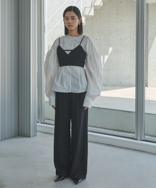AIC. ラインストーンビスチェ ＆ スラックス　セットアップ AIC.（エーアイシー）の「ラインストーンビスチェ/セットアップ