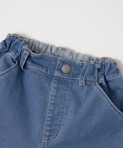 b・ROOM（ビールーム）の「アソートペインターパンツ(裾折タイプ)（デニムパンツ・キッズ・サックスブルー/モスグリーン/ネイビー・100cm/110cm/120cm/130cm/140cm/150cm）」の19枚目の写真