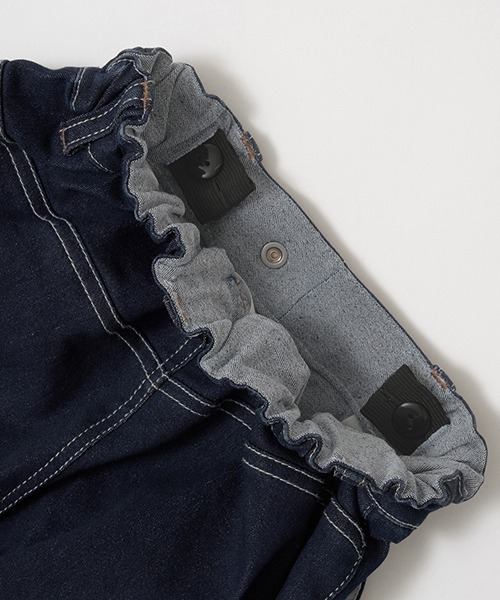 b・ROOM（ビールーム）の「アソートペインターパンツ(裾折タイプ)（デニムパンツ・キッズ・サックスブルー/モスグリーン/ネイビー・100cm/110cm/120cm/130cm/140cm/150cm）」の20枚目の写真