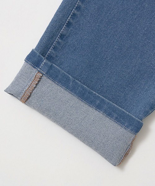 b・ROOM（ビールーム）の「アソートペインターパンツ(裾折タイプ)（デニムパンツ・キッズ・サックスブルー/モスグリーン/ネイビー・100cm/110cm/120cm/130cm/140cm/150cm）」の22枚目の写真