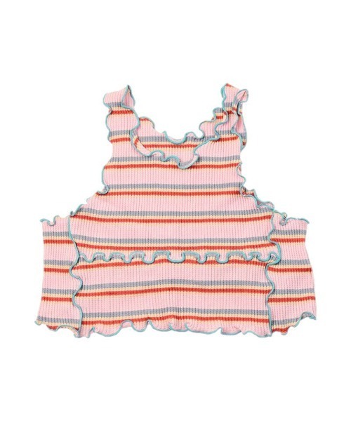 HOGAN RANCH WEAR（ホーガンランチウエア）の「ワッフルメロータンクトップ（タンクトップ・キッズ・ラベンダー/ミント/グリーン/ピンク/ライトグレー/ライトブルー/オフホワイト・S/M/L/LL）」の7枚目の写真