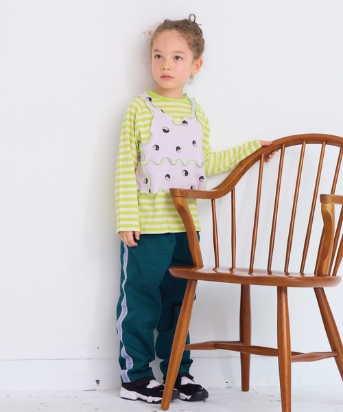 HOGAN RANCH WEAR（ホーガンランチウエア）の「ワッフルメロータンクトップ（タンクトップ・キッズ・ラベンダー/ミント/グリーン/ピンク/ライトグレー/ライトブルー/オフホワイト・S/M/L/LL）」の16枚目の写真