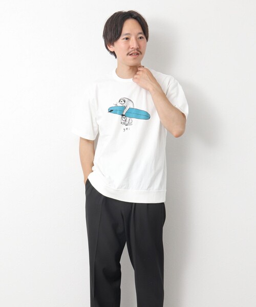 NOLLEY’S(ノーリーズ)の「【STONEWOLD】別注スウェットTシャツ ナマケモノ(Tシャツ/カットソー・メンズ・ホワイト/チャコールグレー/レッド/グレイッシュベージュ・S/M/L)」の9枚目の写真