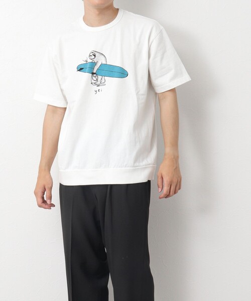 NOLLEY’S(ノーリーズ)の「【STONEWOLD】別注スウェットTシャツ ナマケモノ(Tシャツ/カットソー・メンズ・ホワイト/チャコールグレー/レッド/グレイッシュベージュ・S/M/L)」の10枚目の写真