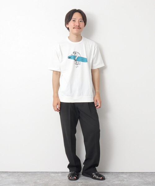 NOLLEY’S(ノーリーズ)の「【STONEWOLD】別注スウェットTシャツ ナマケモノ(Tシャツ/カットソー・メンズ・ホワイト/チャコールグレー/レッド/グレイッシュベージュ・S/M/L)」の11枚目の写真