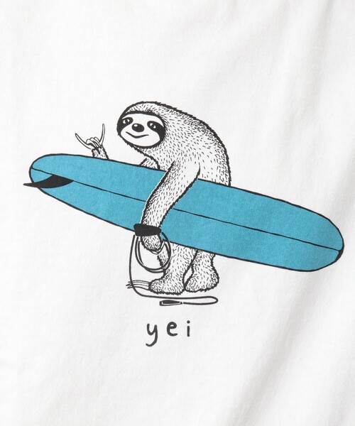 NOLLEY’S(ノーリーズ)の「【STONEWOLD】別注スウェットTシャツ ナマケモノ(Tシャツ/カットソー・メンズ・ホワイト/チャコールグレー/レッド/グレイッシュベージュ・S/M/L)」の12枚目の写真