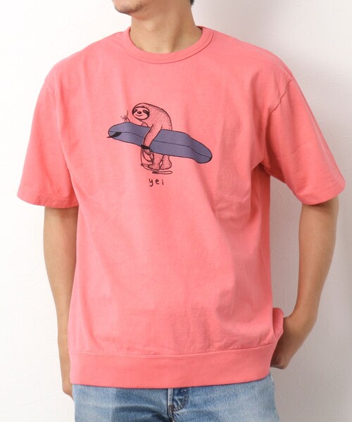 NOLLEY’S(ノーリーズ)の「【STONEWOLD】別注スウェットTシャツ ナマケモノ(Tシャツ/カットソー・メンズ・ホワイト/チャコールグレー/レッド/グレイッシュベージュ・S/M/L)」の14枚目の写真