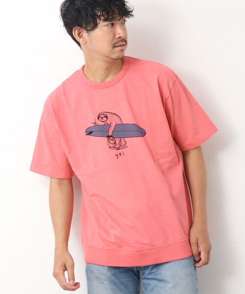 NOLLEY’S(ノーリーズ)の「【STONEWOLD】別注スウェットTシャツ ナマケモノ(Tシャツ/カットソー・メンズ・ホワイト/チャコールグレー/レッド/グレイッシュベージュ・S/M/L)」の15枚目の写真