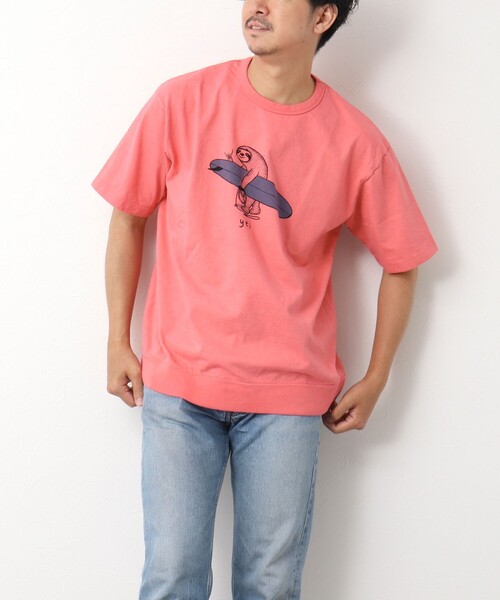 NOLLEY’S(ノーリーズ)の「【STONEWOLD】別注スウェットTシャツ ナマケモノ(Tシャツ/カットソー・メンズ・ホワイト/チャコールグレー/レッド/グレイッシュベージュ・S/M/L)」の18枚目の写真