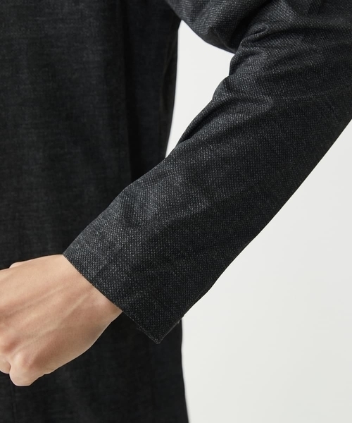 MK MICHEL KLEIN HOMME （エムケーミッシェルクランオム）の「【在庫限り/洗える】AIRY DOTS-2フーディメッシュコーディガン（カーディガン/ボレロ・メンズ・チャコールグレー/ブラック・46/48）」の21枚目の写真