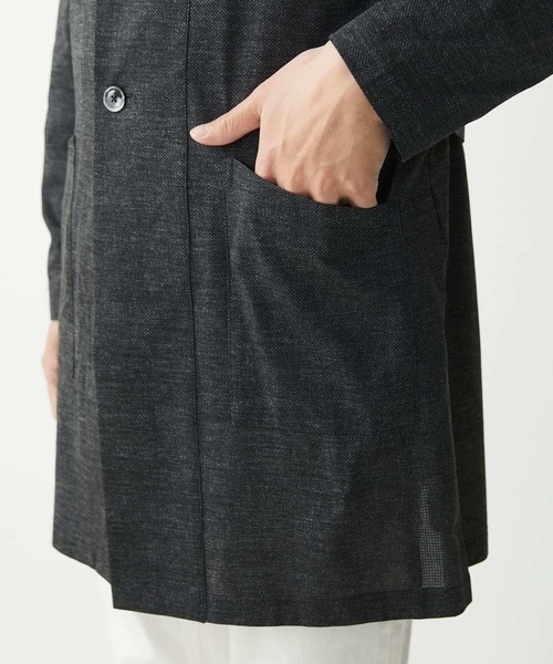 MK MICHEL KLEIN HOMME （エムケーミッシェルクランオム）の「【在庫限り/洗える】AIRY DOTS-2フーディメッシュコーディガン（カーディガン/ボレロ・メンズ・チャコールグレー/ブラック・46/48）」の20枚目の写真