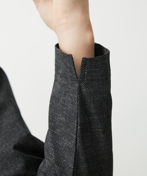 MK MICHEL KLEIN HOMME （エムケーミッシェルクランオム）の「【在庫限り/洗える】AIRY DOTS-2フーディメッシュコーディガン（カーディガン/ボレロ・メンズ・チャコールグレー/ブラック・46/48）」の19枚目の写真