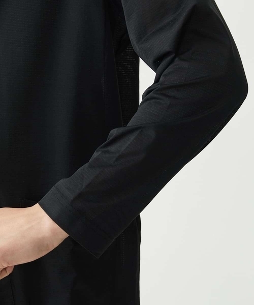 MK MICHEL KLEIN HOMME （エムケーミッシェルクランオム）の「【在庫限り/洗える】AIRY DOTS-2フーディメッシュコーディガン（カーディガン/ボレロ・メンズ・チャコールグレー/ブラック・46/48）」の6枚目の写真