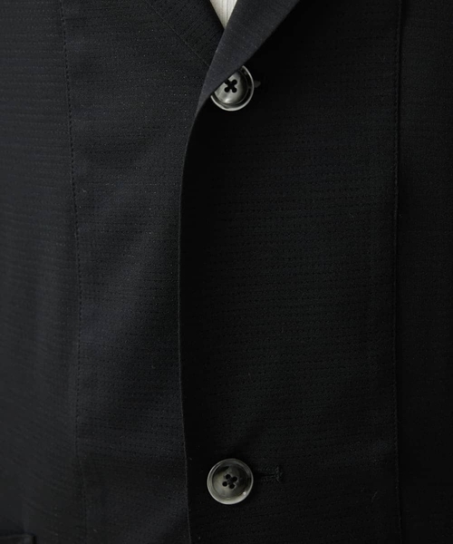 MK MICHEL KLEIN HOMME （エムケーミッシェルクランオム）の「【在庫限り/洗える】AIRY DOTS-2フーディメッシュコーディガン（カーディガン/ボレロ・メンズ・チャコールグレー/ブラック・46/48）」の4枚目の写真