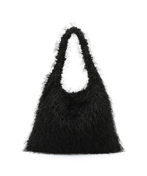 ADAM ET ROPE'（アダムエロペ）の「【サステナブル】フリンジファーワンハンドルバッグ（ハンドバッグ・レディース・ミント/ベージュ/ブラック・FREE）」の11枚目の写真