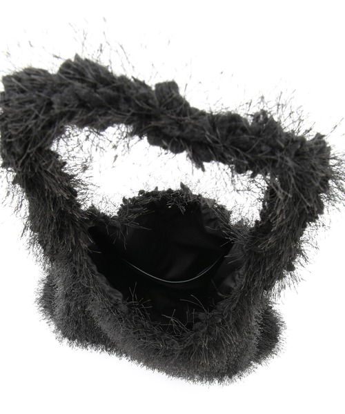 ADAM ET ROPE'（アダムエロペ）の「【サステナブル】フリンジファーワンハンドルバッグ（ハンドバッグ・レディース・ミント/ベージュ/ブラック・FREE）」の18枚目の写真