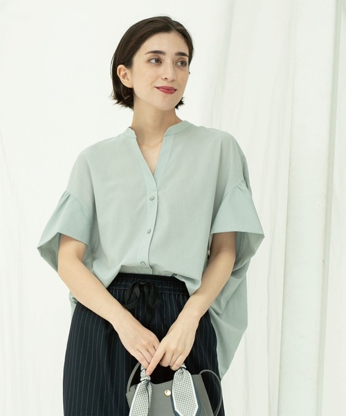 OPAQUE.CLIP（オペークドットクリップ）の「◆スキッパードルマンブラウス【洗濯機洗い可】（シャツ/ブラウス・レディース・ホワイト/ブラック/グリーン系・40/38/42）」の17枚目の写真