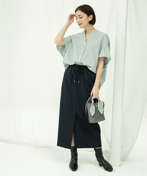 OPAQUE.CLIP（オペークドットクリップ）の「◆スキッパードルマンブラウス【洗濯機洗い可】（シャツ/ブラウス・レディース・ホワイト/ブラック/グリーン系・40/38/42）」の20枚目の写真