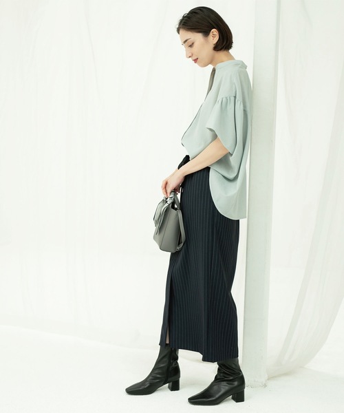 OPAQUE.CLIP（オペークドットクリップ）の「◆スキッパードルマンブラウス【洗濯機洗い可】（シャツ/ブラウス・レディース・ホワイト/ブラック/グリーン系・40/38/42）」の21枚目の写真