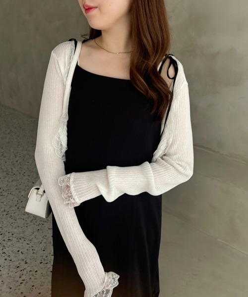 one after another NICE CLAUP（ワンアフターアナザーナイスクラップ）の「裾ドロストキャミワンピース【S/Mサイズ展開】（ワンピース・レディース・ブラック/ホワイト系その他/ピンク/ブラウン系その他・SMALL/MEDIUM）」の20枚目の写真