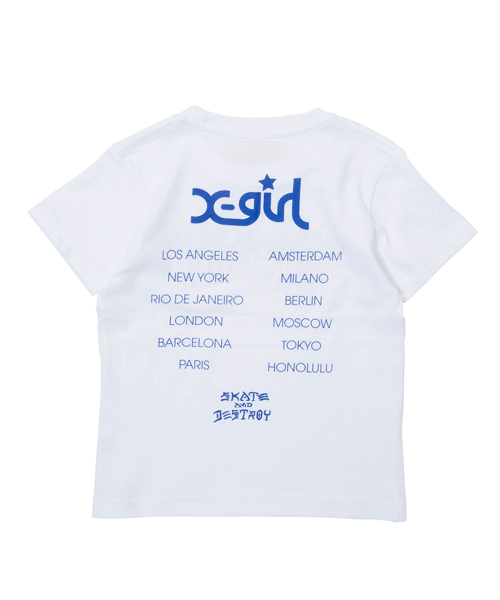 X-girl Stages（エックスガールステージス）の「Thrasher/S/S TEE TWINKLE MAGAZINE LOGO(4T～7T)（Tシャツ/カットソー・キッズ・ホワイト/ブラック・4T/5T/6T/7T）」の3枚目の写真