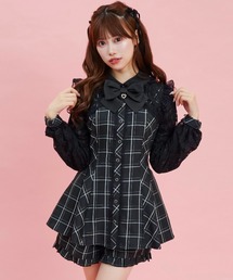 レースボレロ風丸襟セットアップ