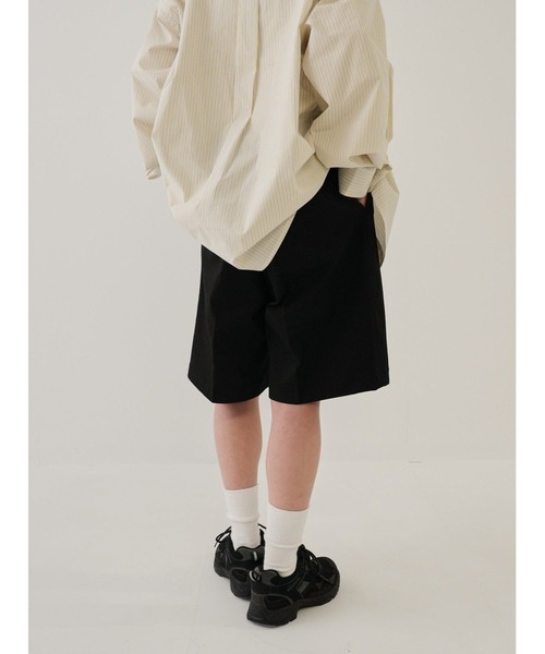 Bargiee（バージー）の「ワンタック ハーフパンツ（チノパンツ・メンズ・ホワイト/ブラック/ライトベージュ・LARGE/MEDIUM）」の5枚目の写真