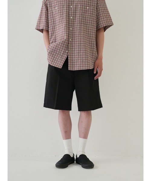 Bargiee（バージー）の「ワンタック ハーフパンツ（チノパンツ・メンズ・ホワイト/ブラック/ライトベージュ・LARGE/MEDIUM）」の15枚目の写真