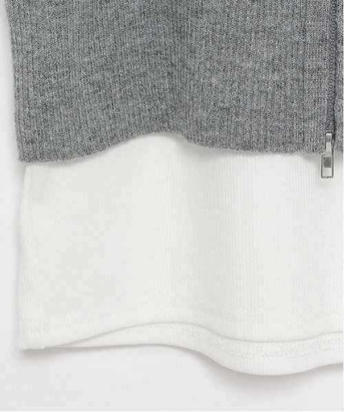 LOVETOXIC（ラブトキシック）の「【LTXC】インナーつきニットZIPビスチェ（ベスト・キッズ・ブラック/トップグレー・S/M/L）」の9枚目の写真