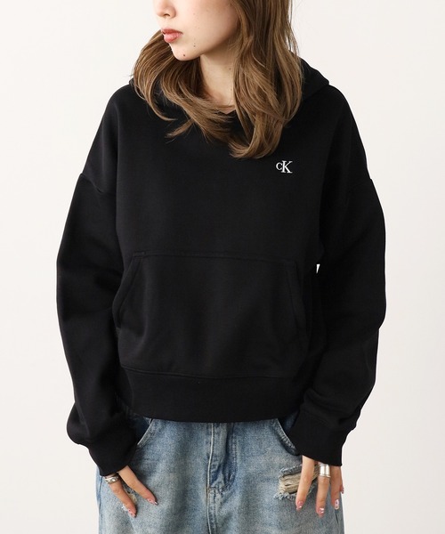 Calvin Klein(カルバン・クライン)の「Calvin Klein/カルバンクライン Long sleeve archive logo hoodie パーカー(パーカー・レディース・ブラック/グレー・M/S/XS)」の13枚目の写真