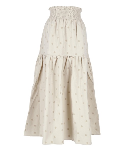 セール】ドット柄フロッキーティアードスカート（スカート）｜coca