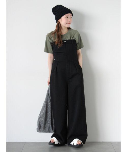 ehka sopo（エヘカソポ）の「ベアサロペット（その他パンツ・レディース・ネイビー/サックスブルー/ブラック・F）」の2枚目の写真