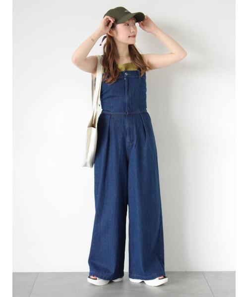 ehka sopo（エヘカソポ）の「ベアサロペット（その他パンツ・レディース・ネイビー/サックスブルー/ブラック・F）」の4枚目の写真