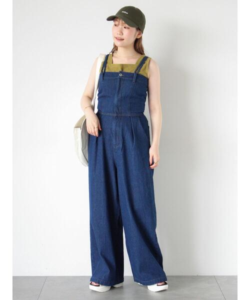 ehka sopo（エヘカソポ）の「ベアサロペット（その他パンツ・レディース・ネイビー/サックスブルー/ブラック・F）」の5枚目の写真