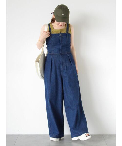 ehka sopo（エヘカソポ）の「ベアサロペット（その他パンツ・レディース・ネイビー/サックスブルー/ブラック・F）」の6枚目の写真