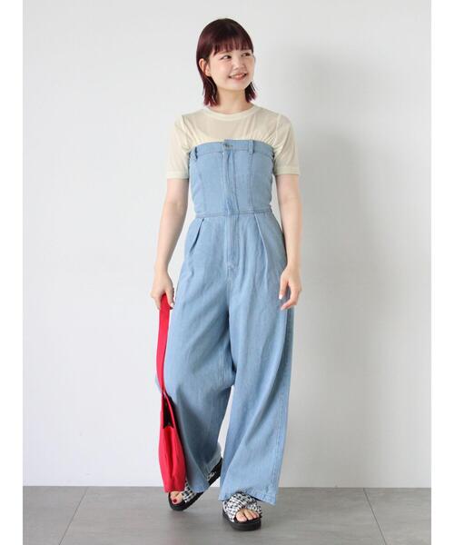 ehka sopo（エヘカソポ）の「ベアサロペット（その他パンツ・レディース・ネイビー/サックスブルー/ブラック・F）」の13枚目の写真